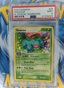 Pokemon Card 2006 Pokemon Ex Crystal Guardians Venusaur NONHOLO PSA 9 28/100
