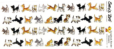 Suzy's Zoo ''Cat /Kittens'' Scrapbook Border #9903 BULK 25 SHEETS