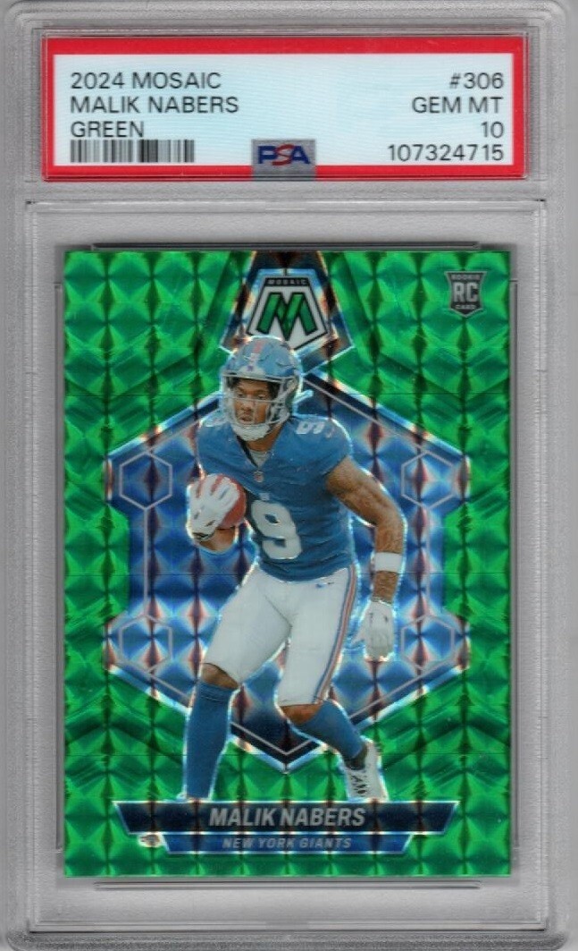 Malik Nabers Panini Mosaic #306 Green