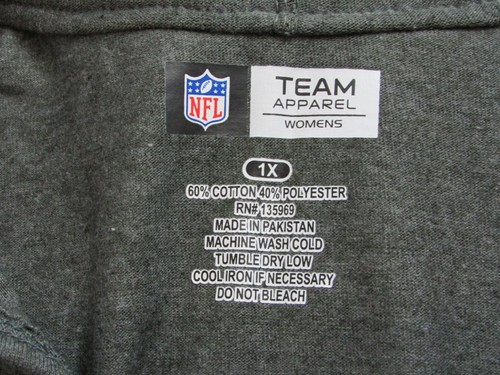 Carolina Panthers NFL Team Apparel Women's L/S Pullover Hoodie Charcoal - Bild 6 von 6
