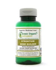 Green Organic Supplements' Osteoporosis Nutritional, Strontium, Bone Builder