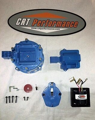 BLUE HEI Distributor Cap Coil Cover & Rotor Kit and 65,000 Volt Coil GM-CHEVY