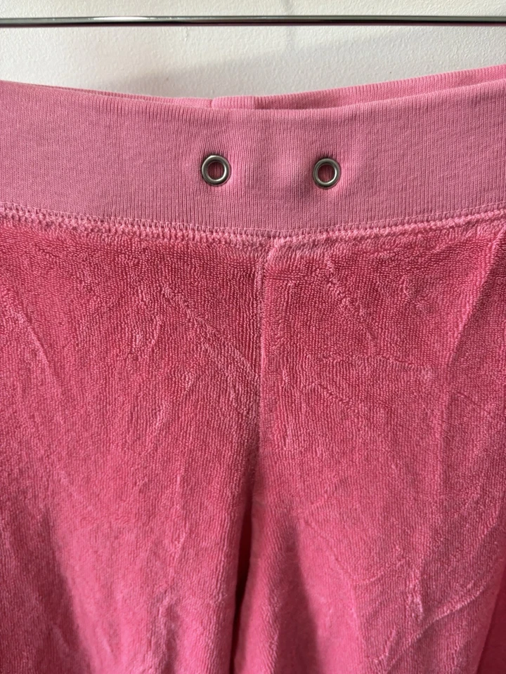 Calça de agasalho vintage suculenta de alta costura Y2k hotpink feminina tamanho XL sem fio na cintura - Imagem 4 de 4