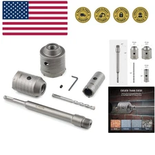 Hole Saw Kit, 4pc Drill Hole Cutter Set with 30 50 65mm Hole Drill Bits for S...