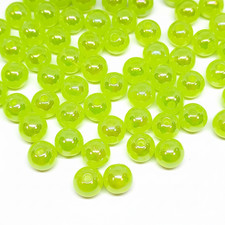 100pcs 8mm AB green iridecent round acrylic beads for DIY Craft Jewellery Making