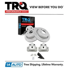 TRQ Rear Brake Pad & Rotor Kit For 2007-2009 Chrysler 2002-2010 Dodge 11-18 Ram