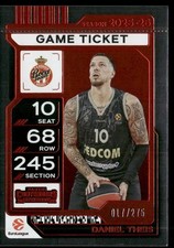 DANIEL THEIS /275 2025-26 Panini Contenders EuroLeague Game Ticket Orange #65