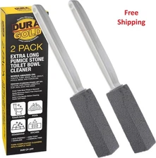 Pumice Stone Toilet Bowl Cleaner, 2 Pack Extra Long Handle , Toliet Stain Remove