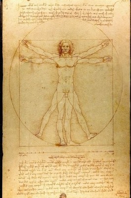 LEONARDO DA VINCI'S 'VITRUVIAN MAN' ART OF LIFE JOURNAL By Ted E. Bear Press NEW