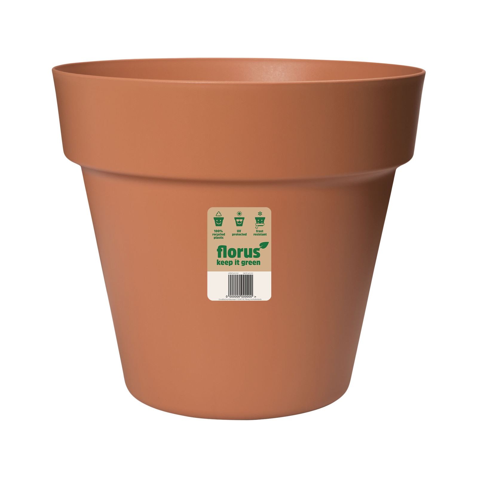 Elho Paris Plant Pot 30cm Weather-Resistant Plastic Terra Indoor Outdoor
