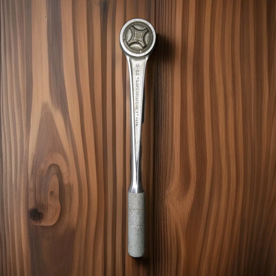 VINTAGE 🇺🇸 J.H. Williams & CO. S-52 SUPERRATCHET Wrench 1/2" Drive Ratchet USA - Image 3 of 4