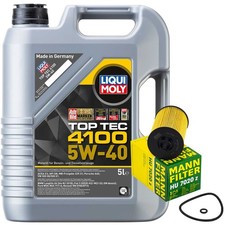 Motoröl Set Liqui Moly 5W-40 5 Liter + Ölfilter für Audi Seat Skoda VW Golf VII