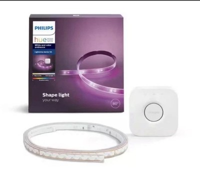 White and Color Ambiance LED Dimmable Light Strip Plus Dimmable Smart Light Sta
