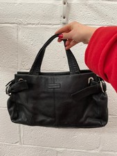 Vintage y2k black leather shoulder bag