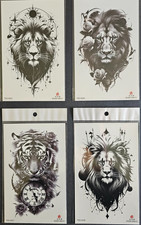 4 Sheets Premium Quality Middle Half Arm Temporary Tattoos For Men  Women 90