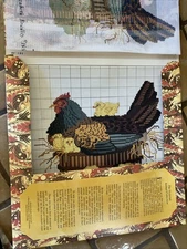 ELIZABETH BRADLEY NEEDLEWORK DESIGNS VICTORIAN  KIT #4 MOTHER HEN NEW FREE SHIP