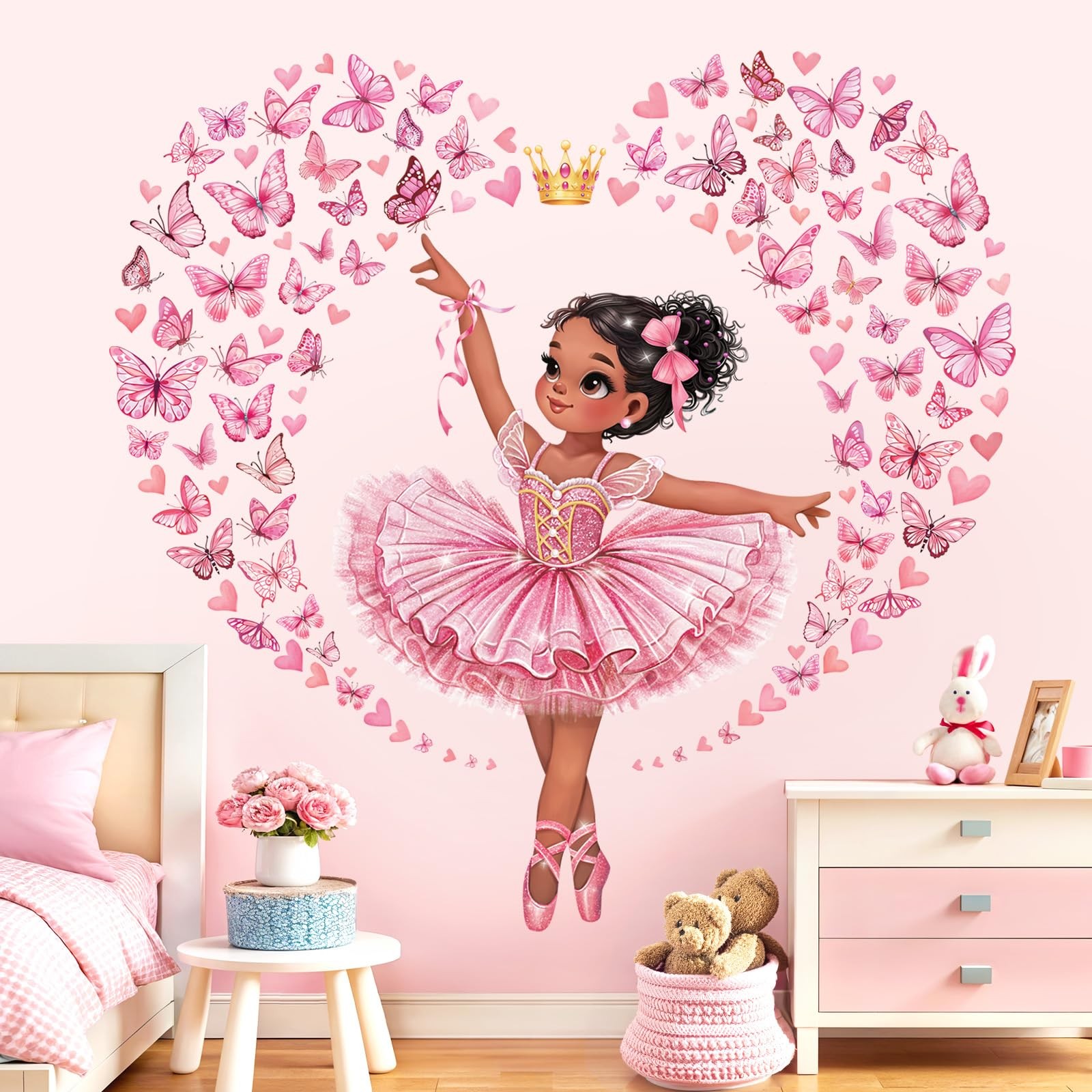 Autocollant mural fille princesse pour donner vie aux rêves de danse classique de votre enfant