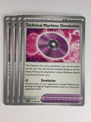 Pokemon TCG Paradox Rift 4x Playset Technical Machine Devolution 177/182 NM