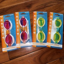 Bestway Youth 7 Aqua Burst Essential Swimming Goggles 4ct pink yellow