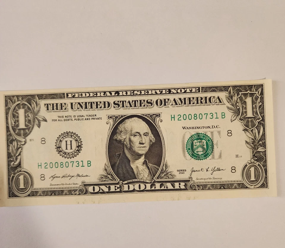 Birthday/Anniversary Note July/31/2008 One Dollar Bill - Image 3 of 4