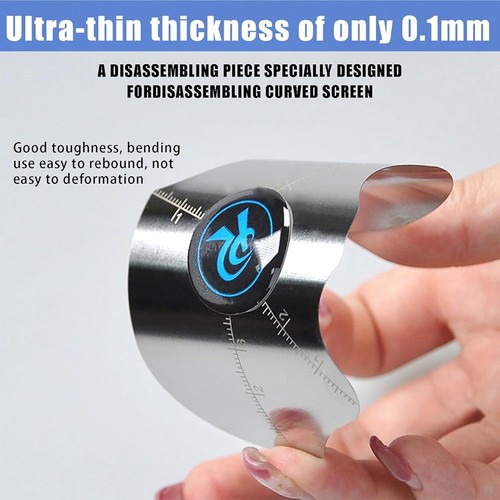 1X(6PCS/Set Ultra-Thin 0.1mm Professional Stainless Steel Curved Spudger8493 - Afbeelding 2 van 6