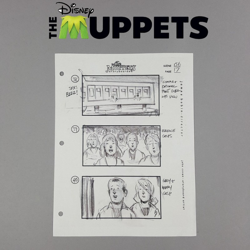 Image 8 of The Muppets (2011) - Production Used Storyboard, A Dollar Short Mary & Gary Gasp