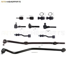 For 1991-2000 Jeep Cherokee 11 Pcs Front Ball Joints Tie Rods Drag Link Assembly