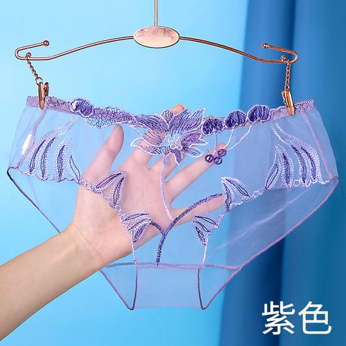1/3 Pcs Low Waisted Transparent Panties Mesh Briefs Womens Underwear Mesh Yarn - Picture 14 of 14