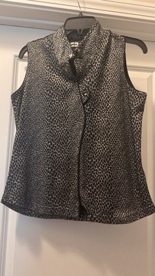 Jamie Sadock Women's Golf Sleeveless Black & Gray Top Sz L