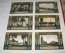 N°298 SERIE DE 6 BANKNOTE DEUTSCHLAND NOTGELD 1921