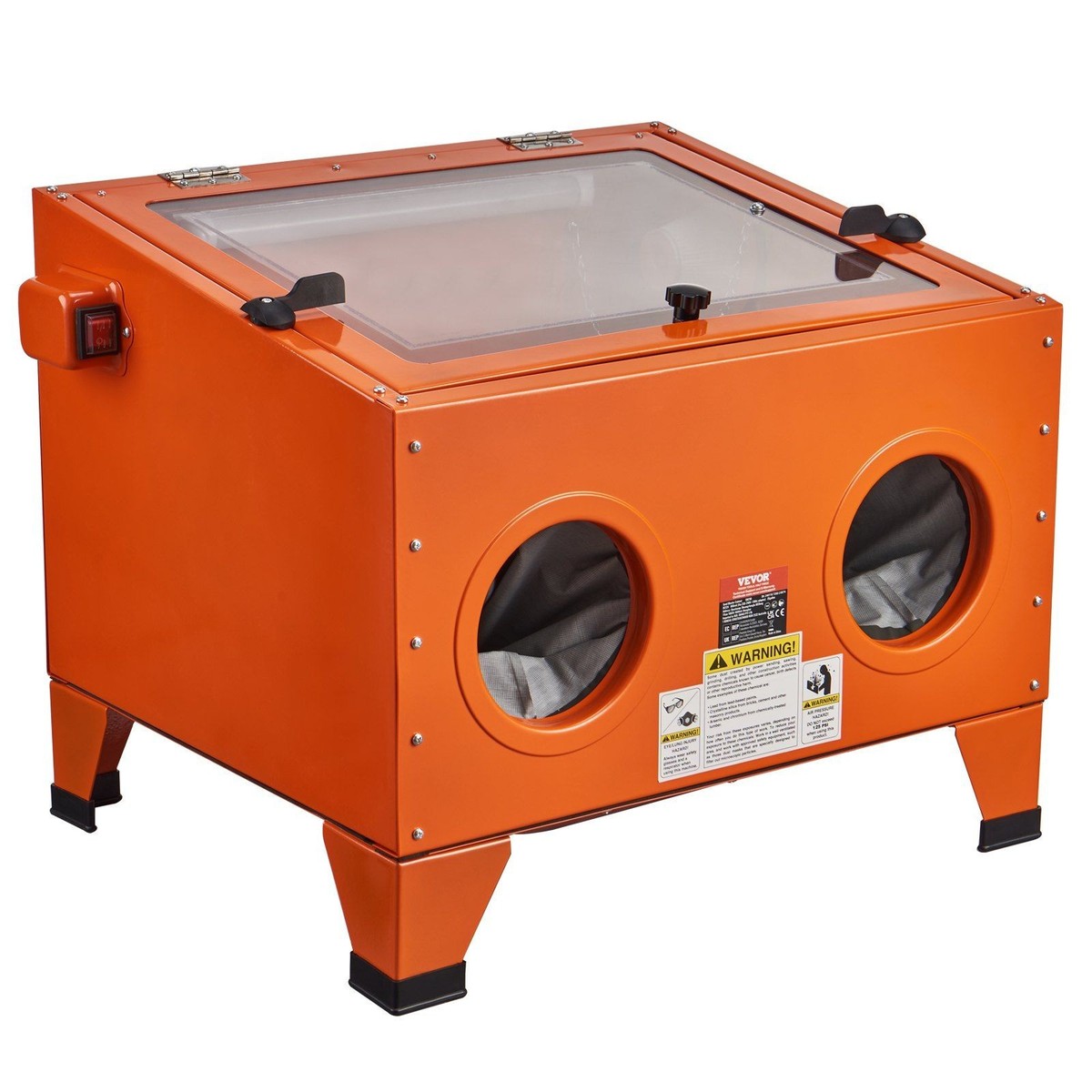 Benchtop Sandblasting Cabinet 25gal 40-120PSI Heavy Duty with Gun