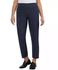 NEW Kirkland Signature Women's L Ankle Pants Navy Blue Polyester