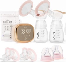 NCVI Double Electric Breast Pump 8102 Portable w/ Battery, LED, 4 Modes