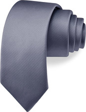 2.4" 6cm Solid Pure Color Skinny Tie Plain Slim Necktie for Men