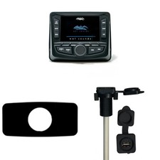 Wet Sounds WS-MC-2 With Marine SEADASH3B Universal Marine 3" Radio Dash Kit -...