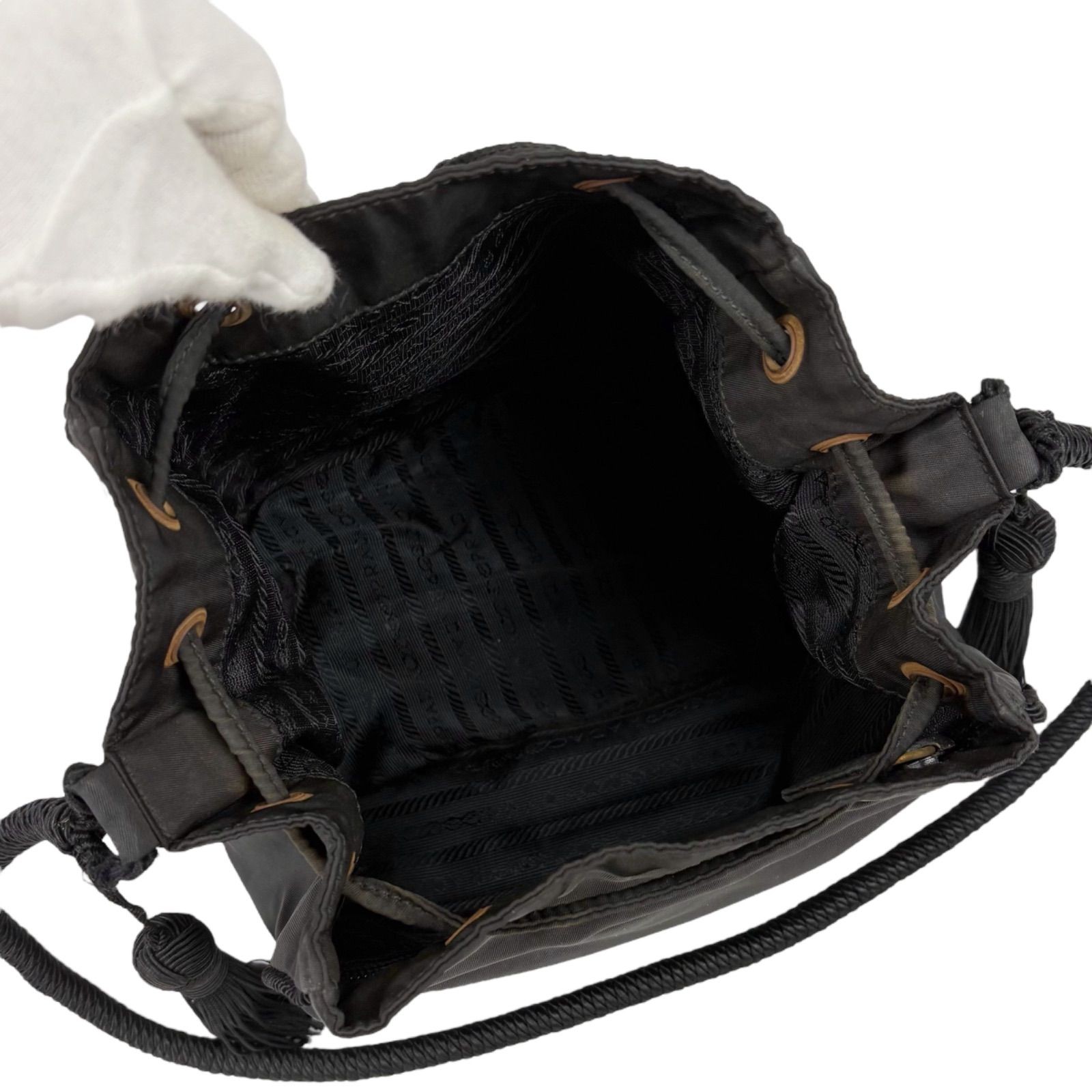 PRADA Tessuto Nylon Mini Drawstring Shoulder Bag … - image 11