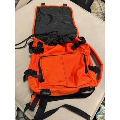 Kipling Orange Nylon Drawstring Trail Hiking Outdoor Backpack with Black Straps s-l1200.jpg main image 3