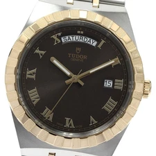 TUDOR Royal 28603 Day Date YG2 tone Brown Dial Automatic Men's Watch_891454