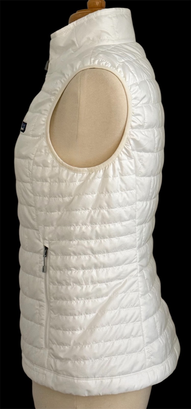 Patagonia Women's Nano Primaloft Full Zip Puffer Vest White Style #84247 M NEW thumbnail 3