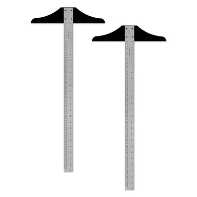 Standard Aluminum T-Square for Art, Framing & Drafting, 24-inch (2 Pack), Silver