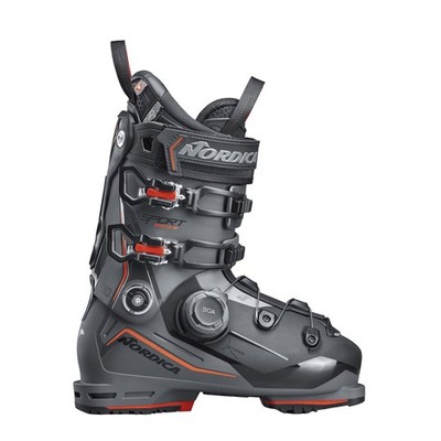 Nordica Sportmachine 3 130 BOA Men's Ski Boots, Anthracite/Black/Red, M26.5 MY26