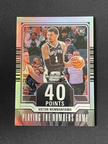 Victor Wembanyama 2023-24 Panini Contenders Optic RC 40 Points Silver Prizm #14
