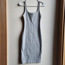 Zara Trafaluc Gray Bodycon Midi Dress Size Small