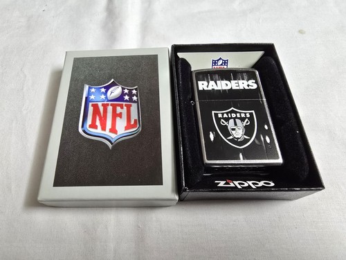 Zippo NFL Raiders Street Chrome Feuerzeug 2014. NEU VERSIEGELT UNBENUTZT. RAR