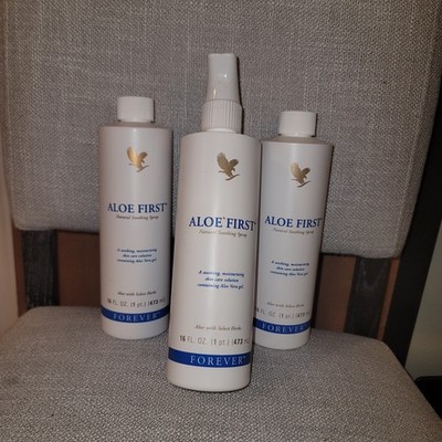 3Pack Forever Aloe First. Soothing Spray with Vitamins Daily Use skin Supplement