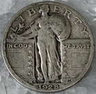 1928 S Standing Liberty Quarter 25C Silver .900 Fine San Francisco Mint Coin #14