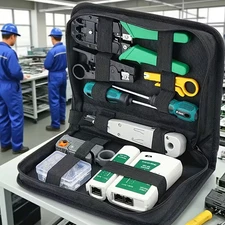 Network Tool Kit - RJ45 Crimper, Tester & Strippers for Ethernet Cable Work