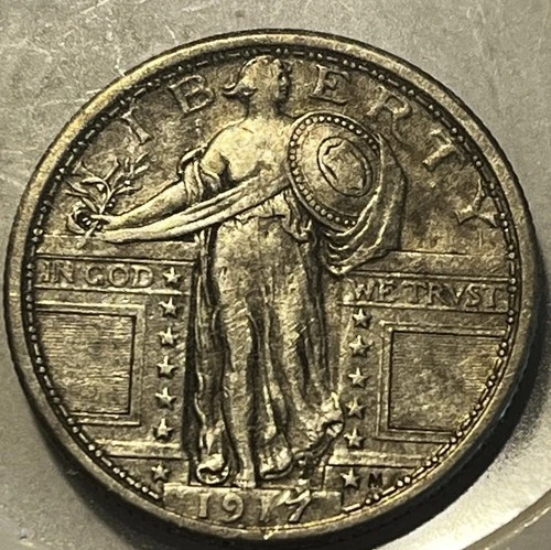 1917 Standing Liberty Quarter Silver Circulated US Coin