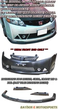 Fits 06-11 Honda Civic 4dr Mu-gen RR Style Front Bumper w/ Lip + Foglights + DRL