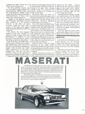 1983 Maserati Quattroporte  -  Classic Vintage Advertisement Car Ad J15